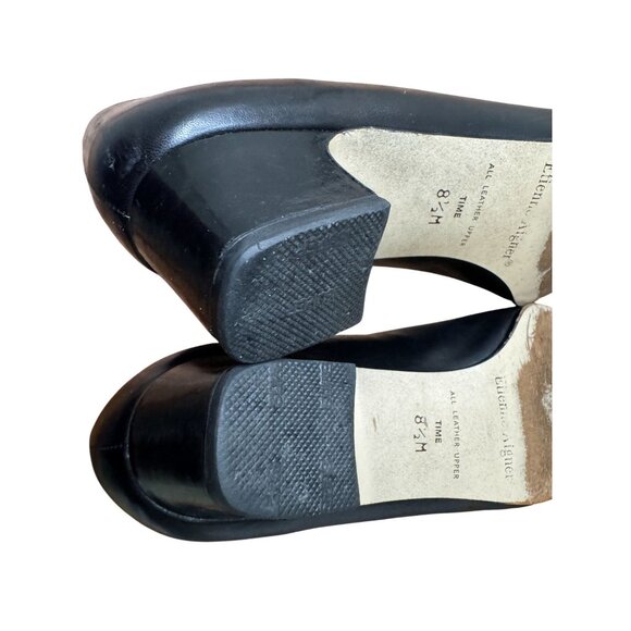 Etienne Aigner  Black Leather 2”Inch Heels Shoes Sz 8.5M - Picture 13 of 14